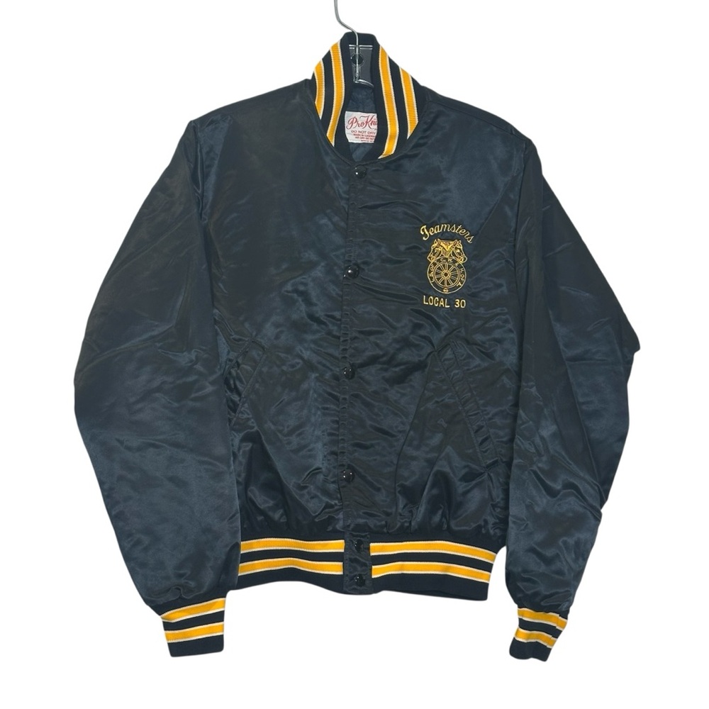 Teamsters Local 50 Vintage Satin Bomber Jacket Coat Jeannette PA Retro Men's S